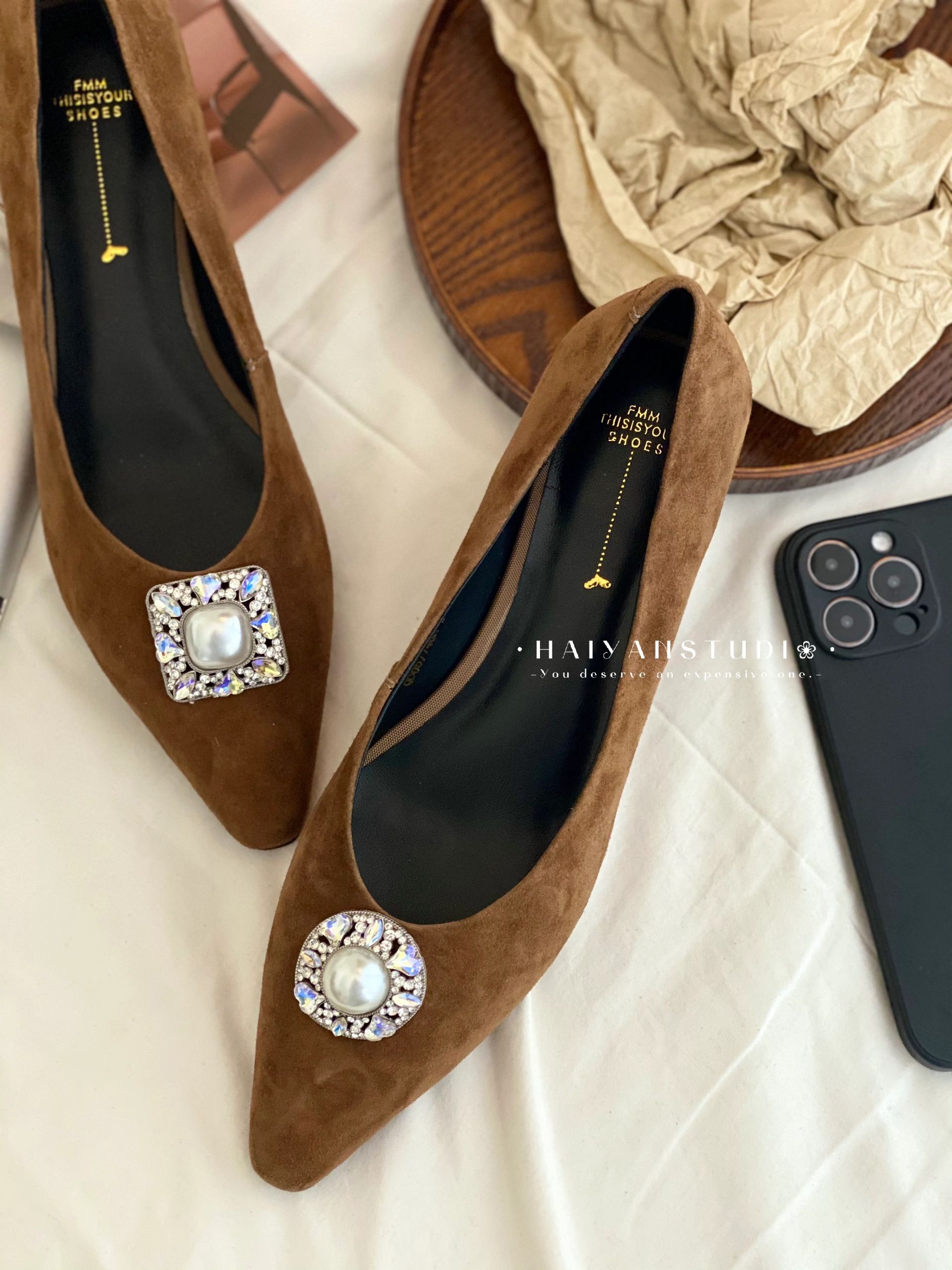 尖头 低帮 一脚蹬 浅口鞋 皮革  - VALI鞋履AI设计主图