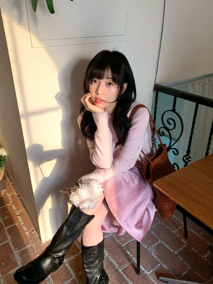 毛纺 A型 浅雾紫色 婴儿粉