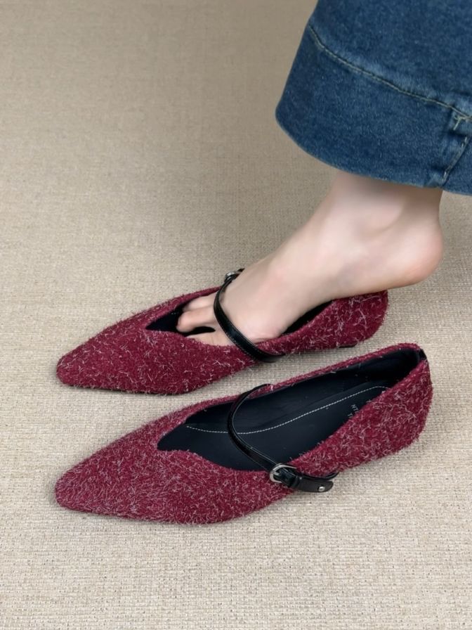 尖头 袢扣 中口鞋 