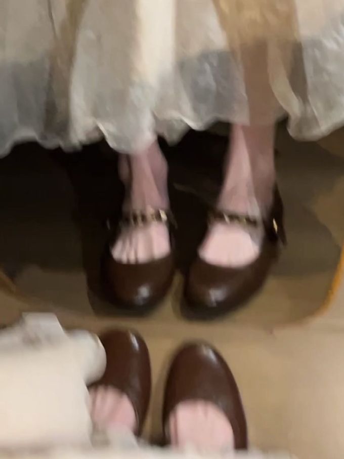 圆头 中口鞋 皮革 