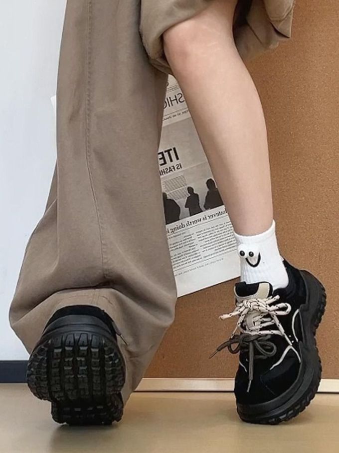低帮 弹力绳 皮革 