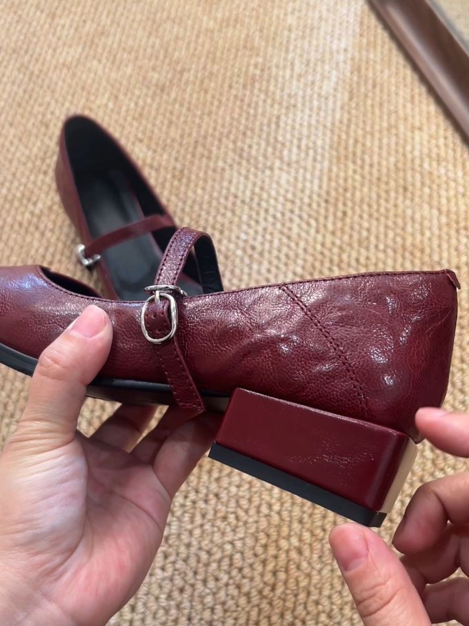 袢扣 中口鞋 蕾丝 