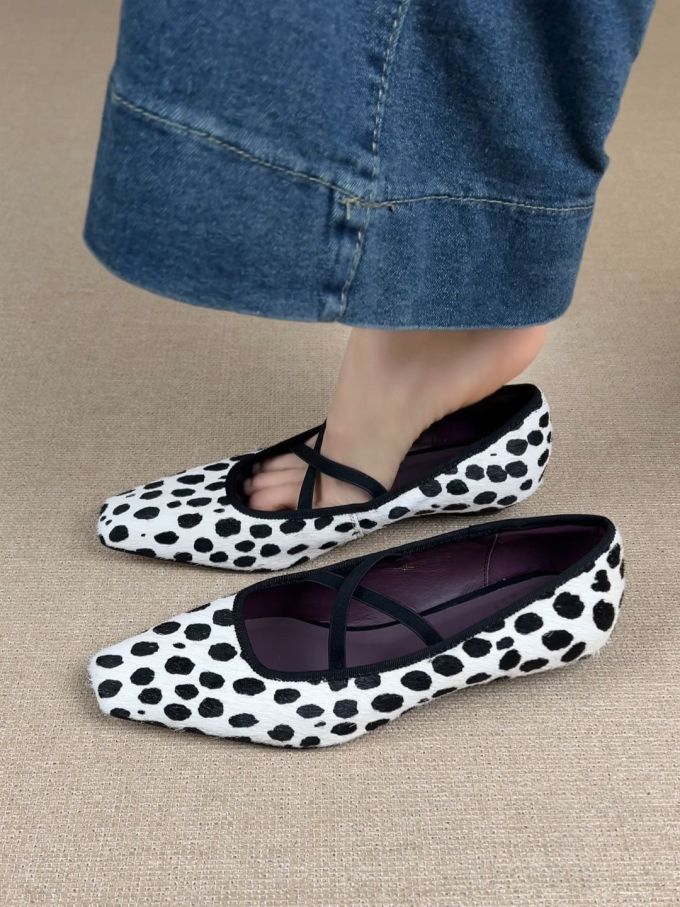 尖头 低帮 浅口鞋 皮革 