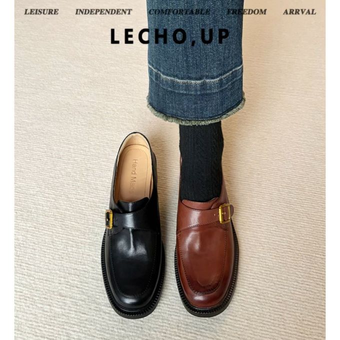 圆头 袢扣 皮革 