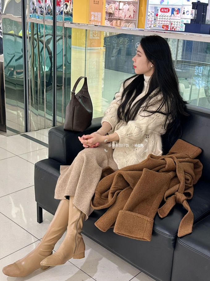 毛纺 基础袖 自然色 烟灰色 淑女