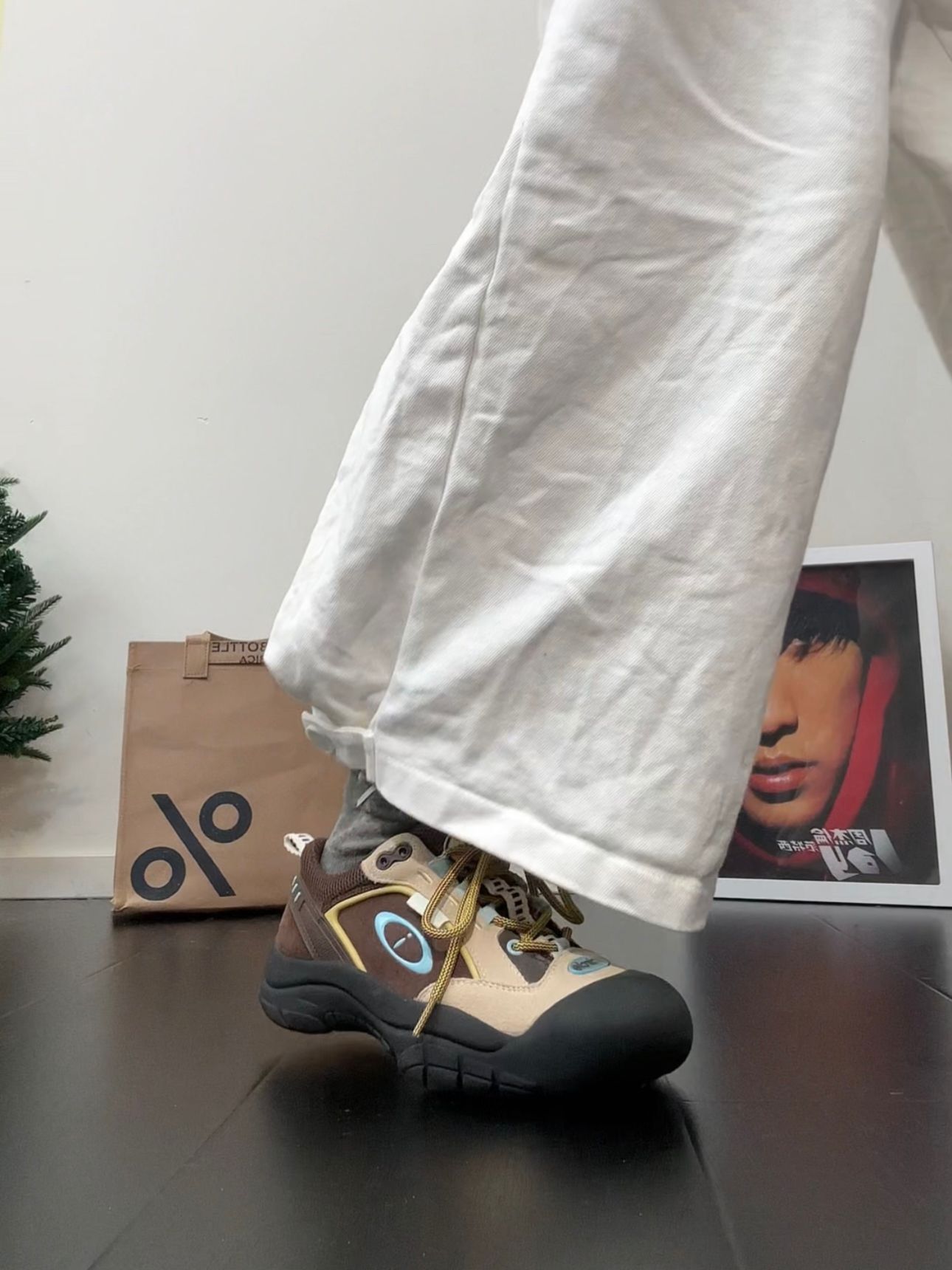 棉麻 H型 鸽羽色 气泡白 蒸汽蓝色  - VALI鞋履AI设计主图