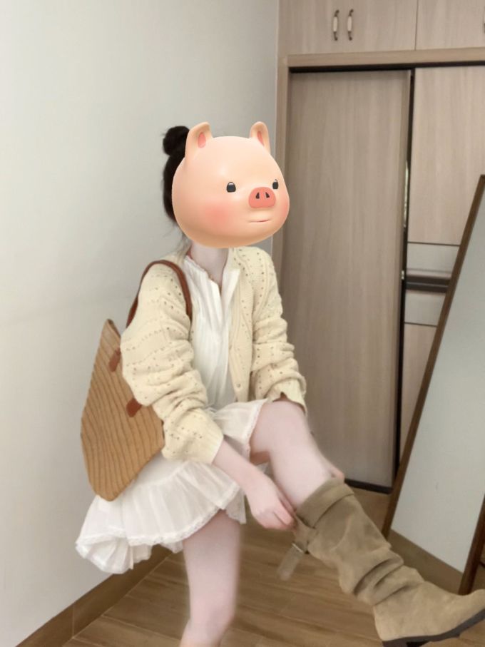 棉麻 A型 荷叶边 喷流白 浅羊皮纸色 