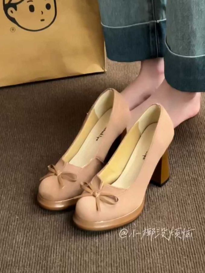 圆头 低帮 一脚蹬 浅口鞋 皮革