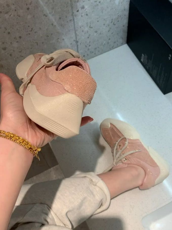 厚底 圆头 系带 皮革