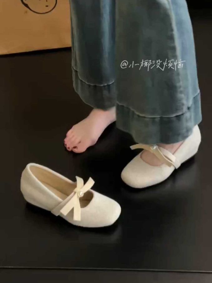 方头 中口鞋 皮革