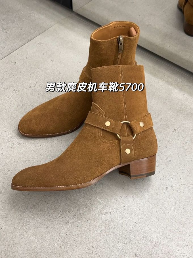 粗跟 圆头 皮革 