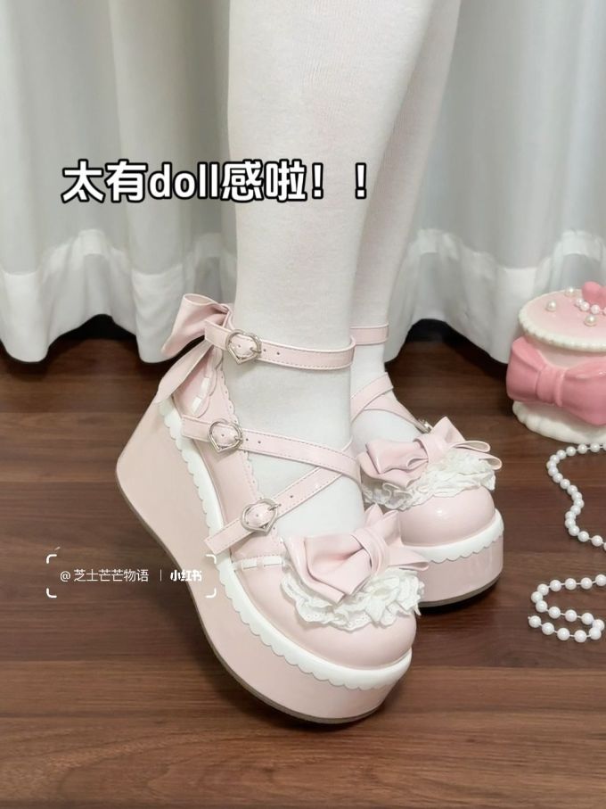 厚底 圆头 袢扣 中口鞋 皮革