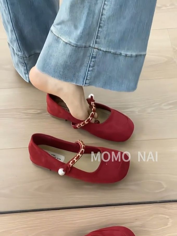 圆头 浅口鞋 皮革