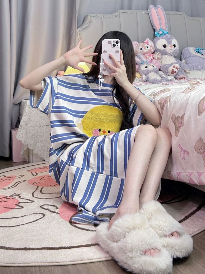 H型 满印&循环 条纹/波纹 印花 淡蔚蓝 炽白 云雾色 海鸥灰色