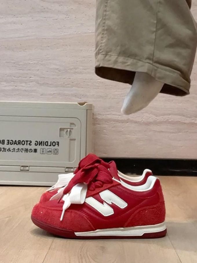 低帮 系带 魔术贴 皮革 