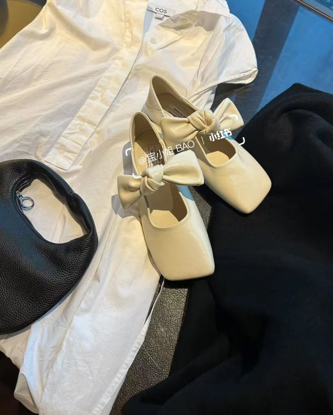 方头 中口鞋 皮革