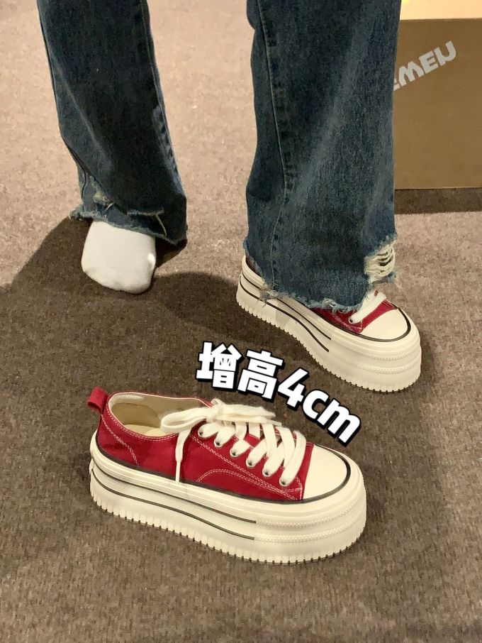 低帮 系带 布面