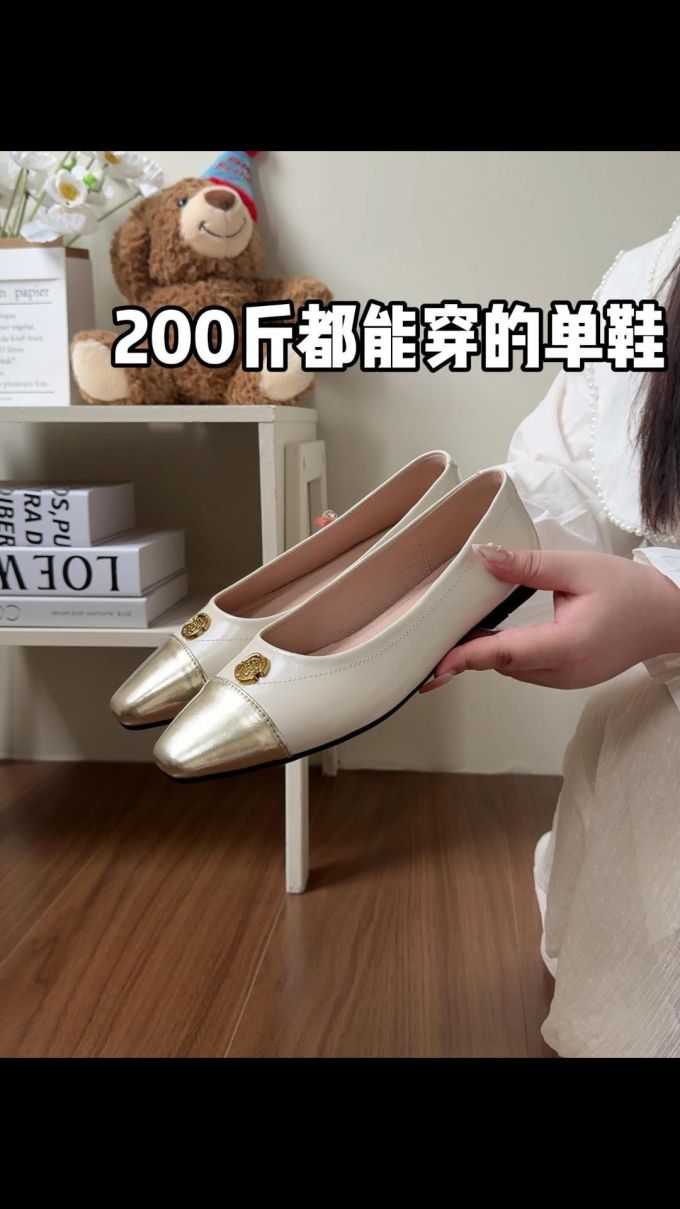 方头 一脚蹬 浅口鞋 皮革