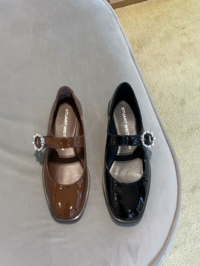方头 中口鞋 皮革
