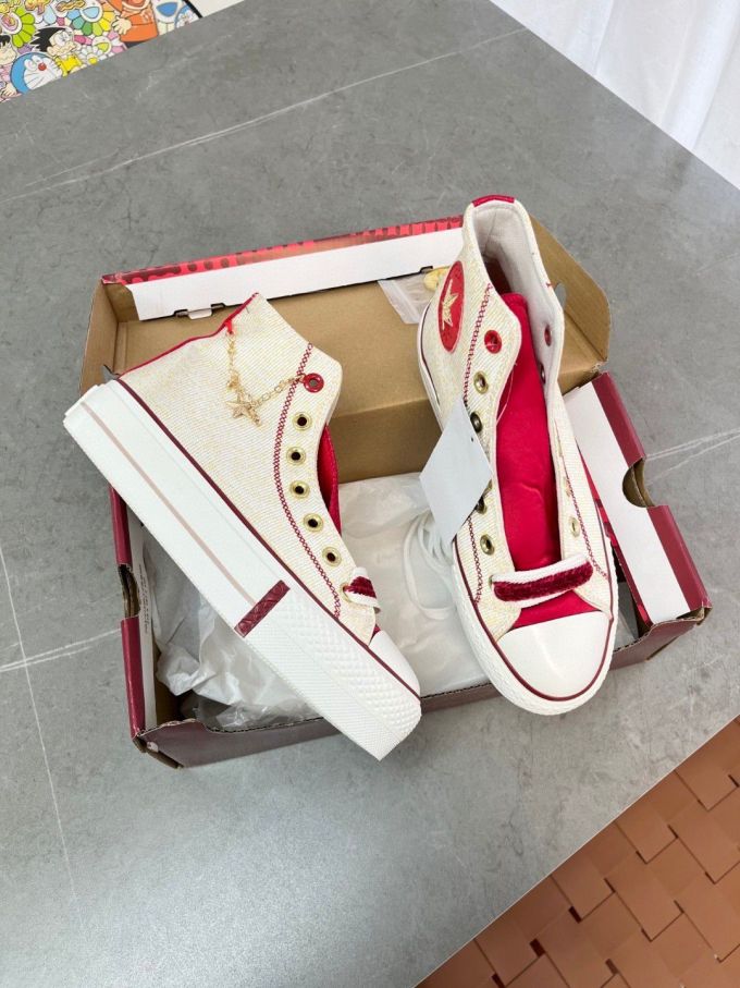 高帮 系带 布面