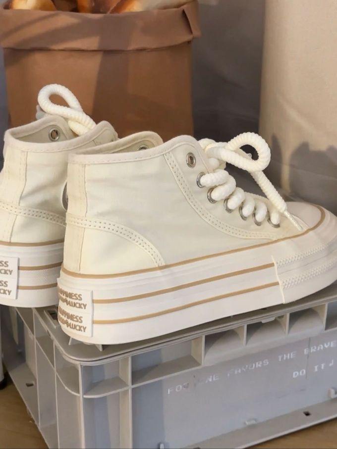 高帮 系带 布面