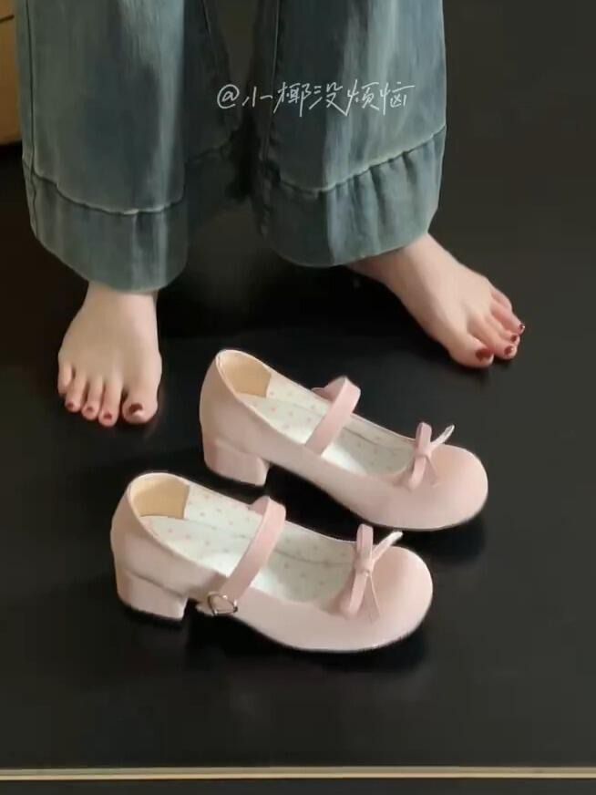 圆头 中口鞋 皮革