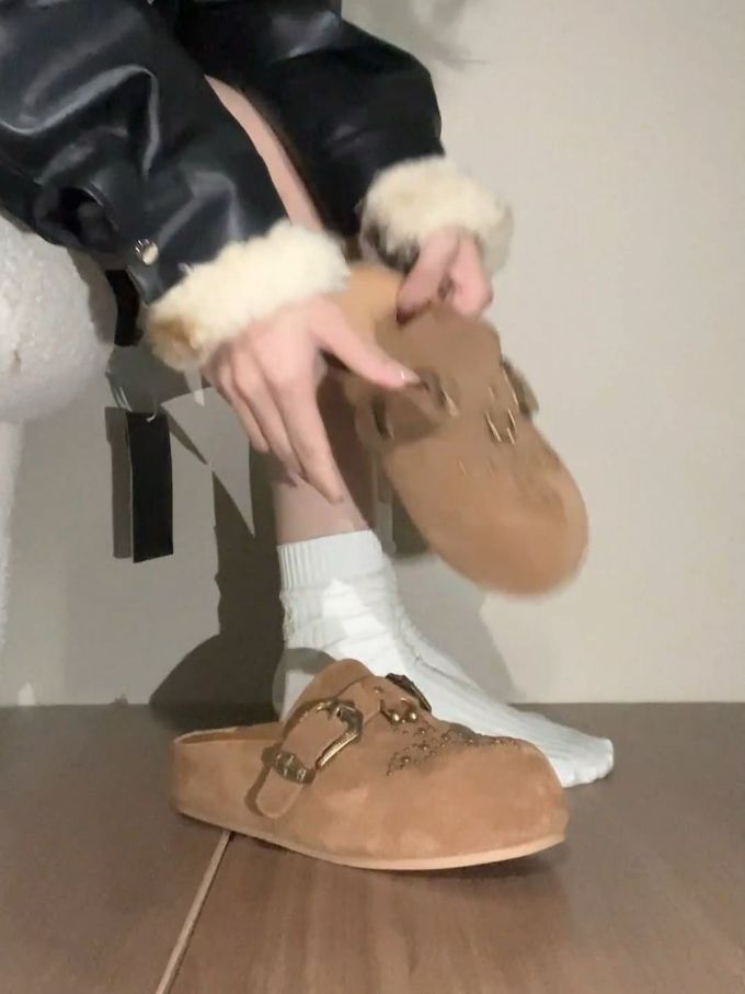 无帮 袢扣 皮革
