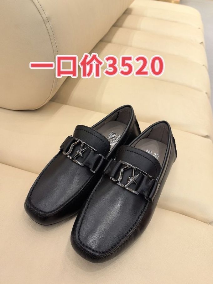 圆头 低帮 一脚蹬 深口鞋 皮革