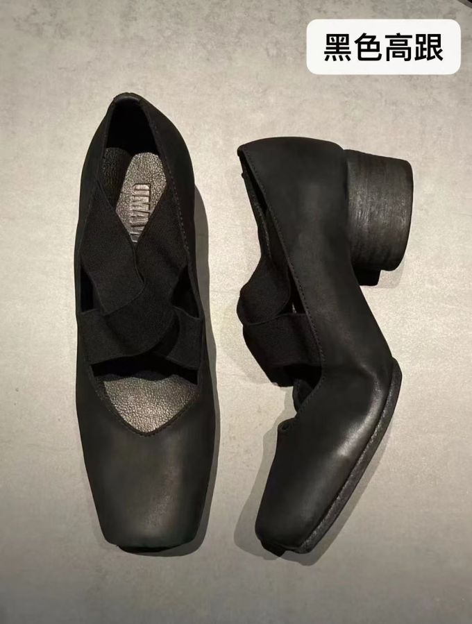 方头 低帮 一脚蹬 中口鞋 皮革