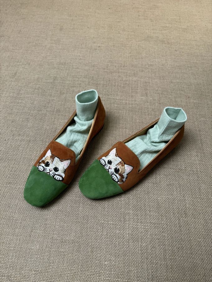 圆头 低帮 皮革 