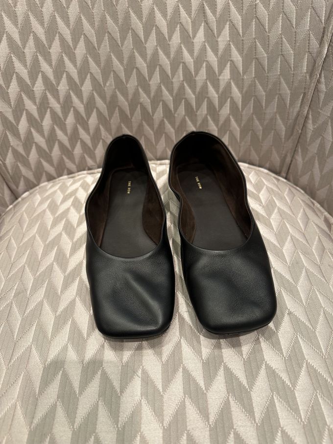 方头 中口鞋 皮革 
