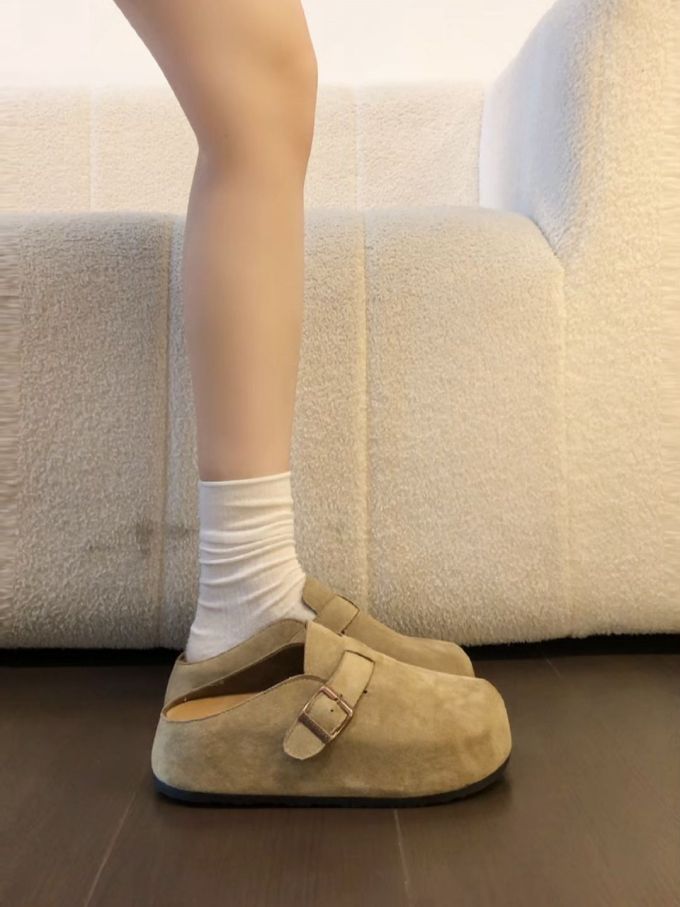 无帮 袢扣 皮革 