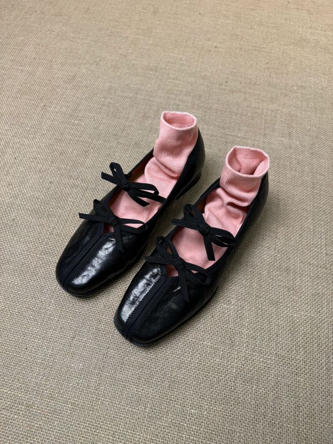 圆头 中口鞋 皮革 