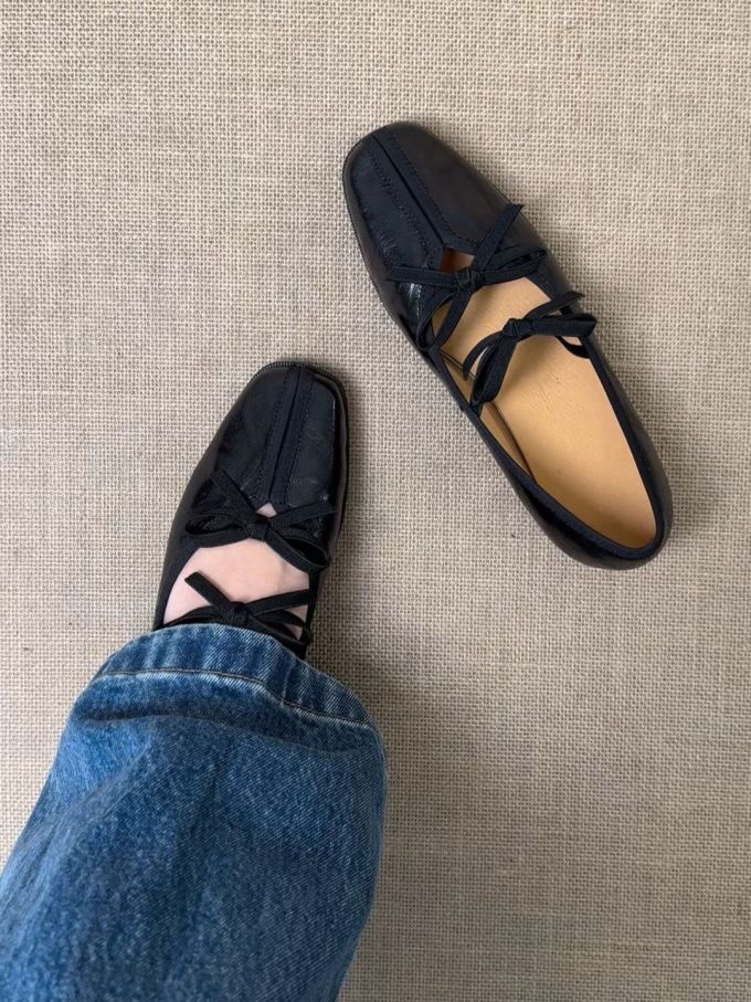 方头 松紧带 中口鞋 皮革 