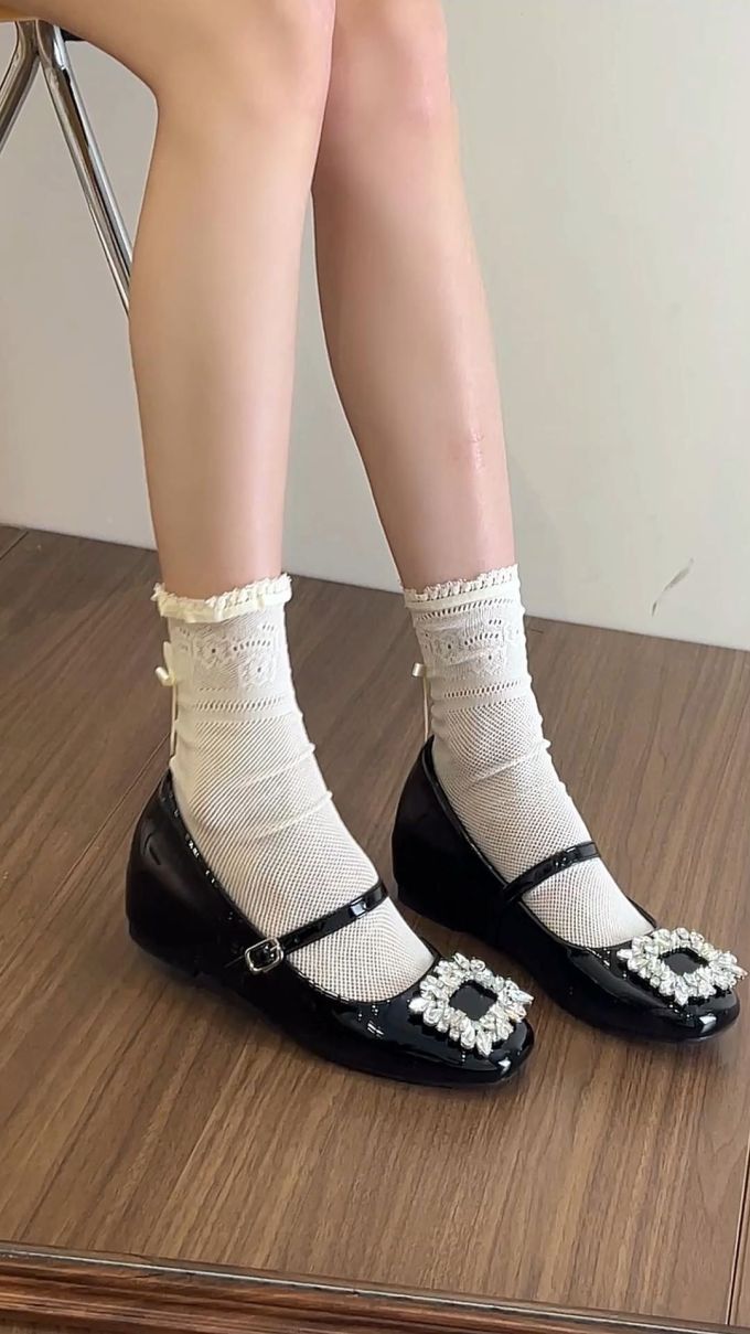 方头 袢扣 中口鞋 皮革 