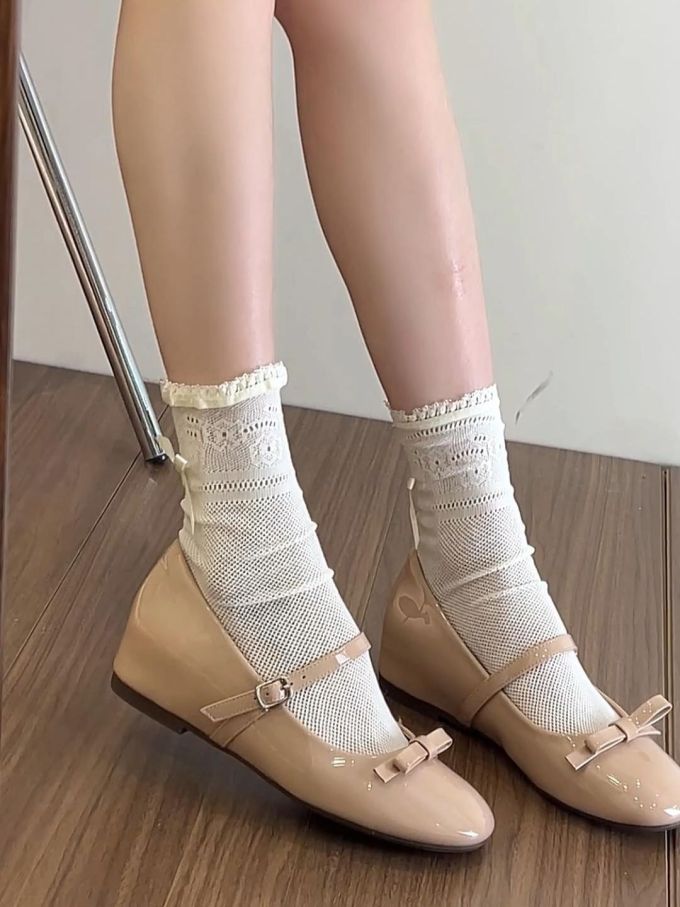 圆头 袢扣 中口鞋 皮革 