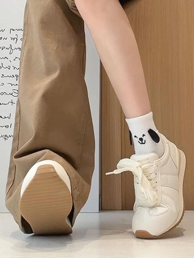 中帮 系带 皮革