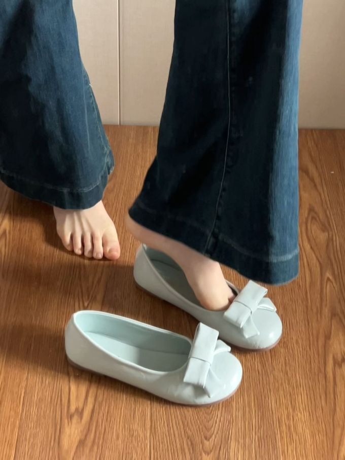 圆头 低帮 一脚蹬 浅口鞋 塑料 