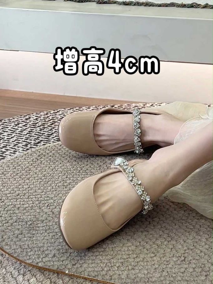 圆头 中口鞋 皮革 