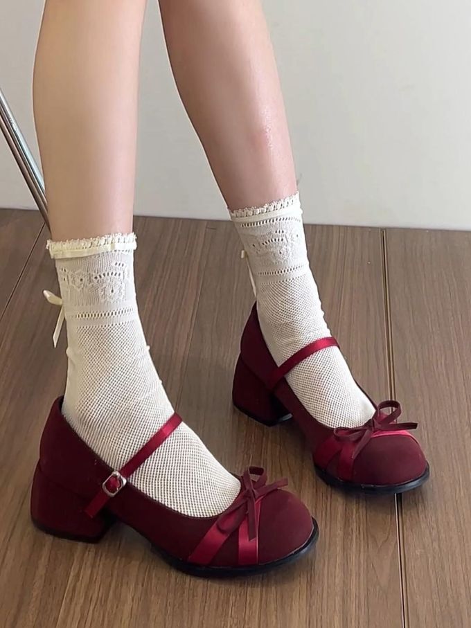 圆头 袢扣 中口鞋 皮革