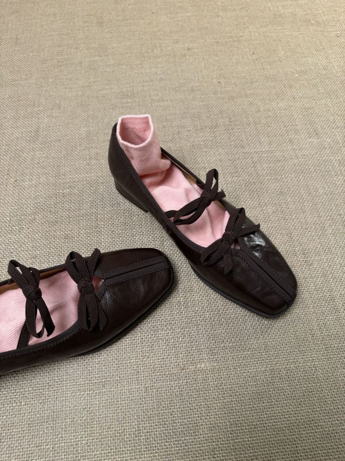 方头 中口鞋 皮革