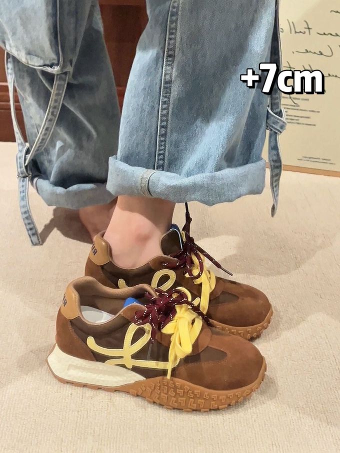 无帮 系带 皮革 