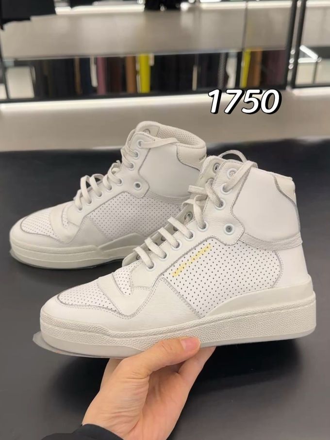 高帮 系带 皮革 