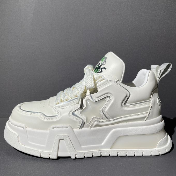 低帮 系带 魔术贴 皮革 