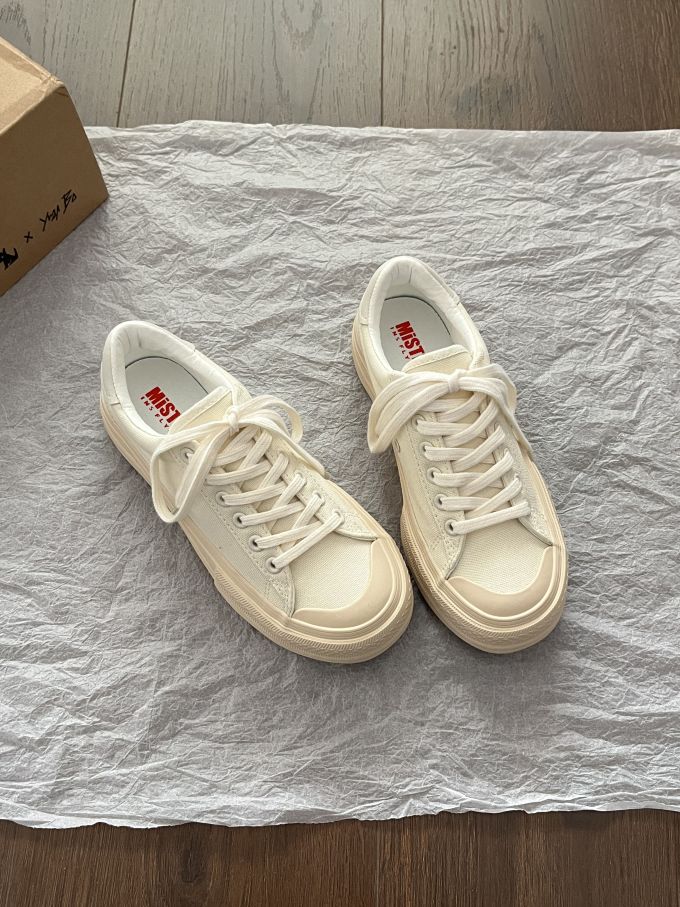 高帮 系带 布面 