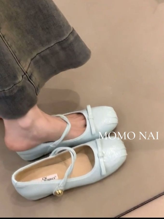 方头 浅口鞋 皮革 