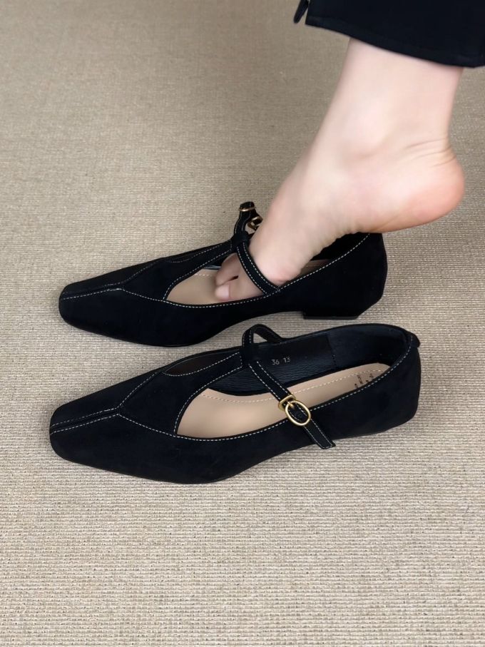 袢扣 中口鞋 皮革 