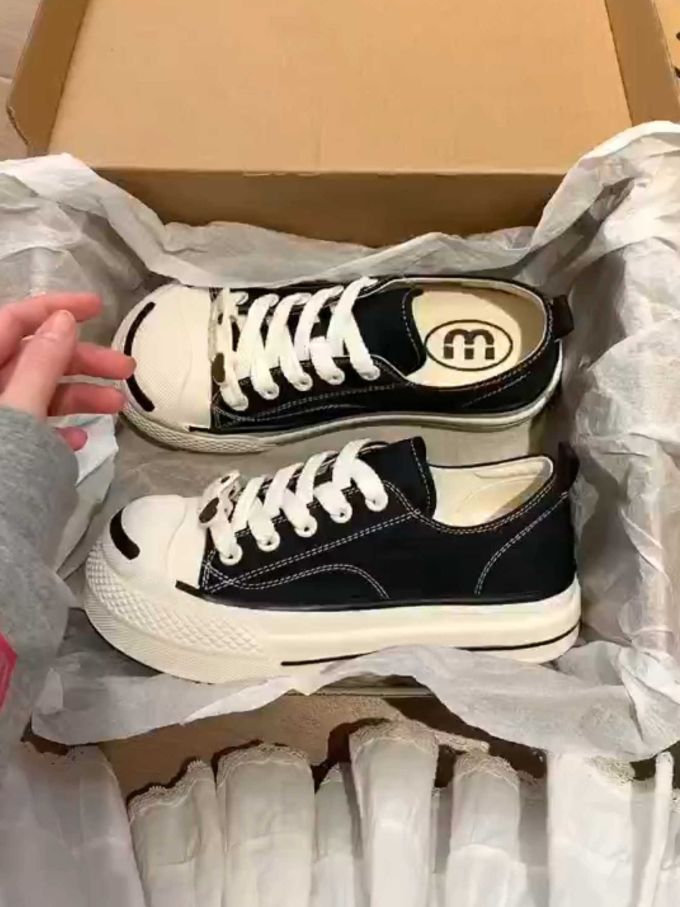 低帮 系带 布面 