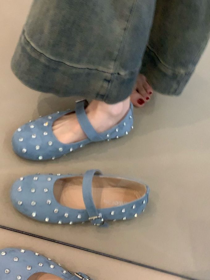 圆头 中口鞋 皮革 