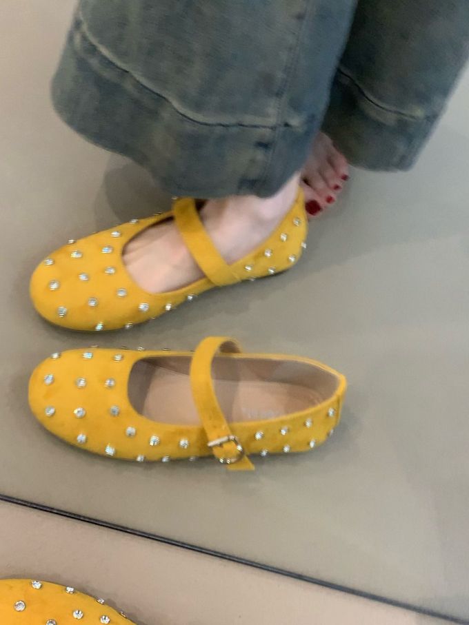 圆头 袢扣 中口鞋 皮革 
